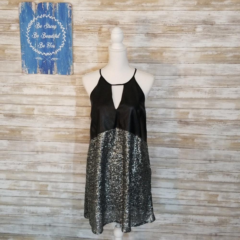 Sequined Halter Dress by MINKPINK! Size L